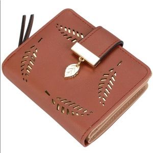 Women's Purse Leather Wallet Leaf Bifold Card Coin Holder Buckle Zipper by Vodiu